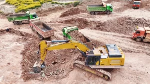 Excavadora JNHTC en el proyecto de construcción de Shandong Jinan2