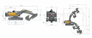 diagrama de parámetros de la excavadora de 60 toneladas